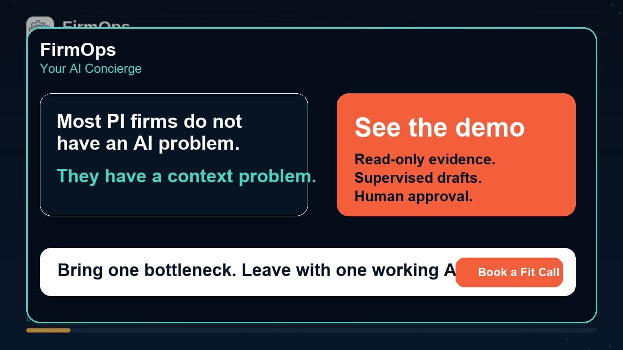 FirmOps AI Concierge demo cover